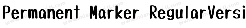 Permanent Marker RegularVersion 10字体转换